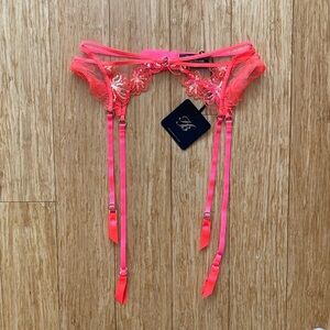 Honey Birdette Lola Neon Pink Garter Belt